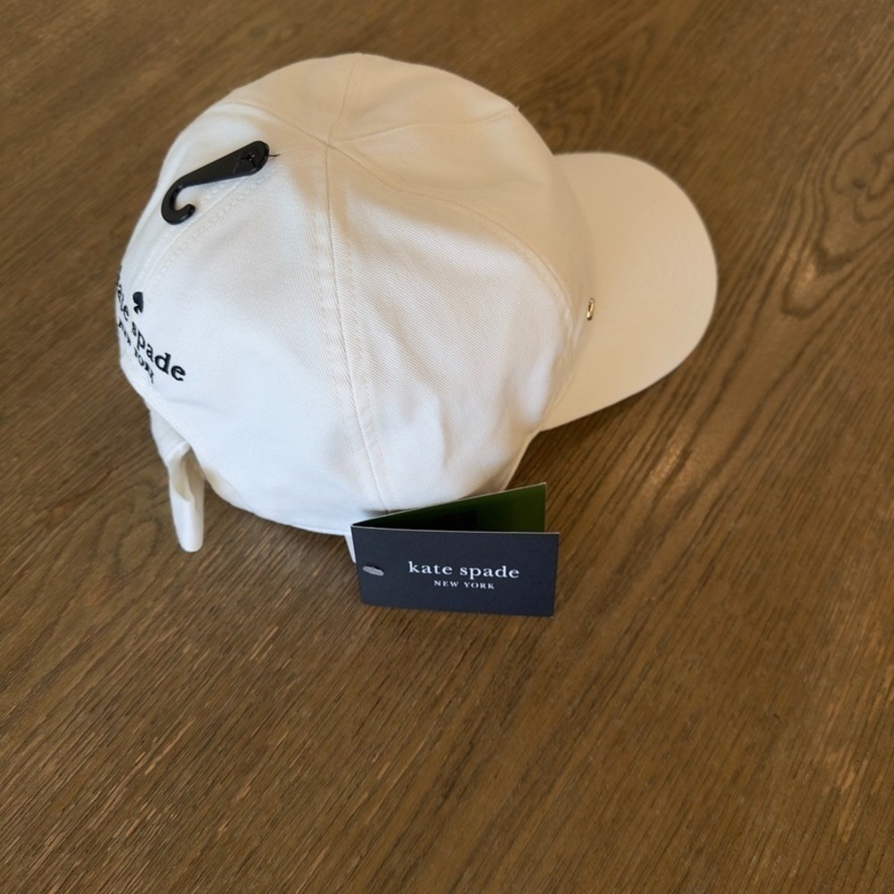 KATE SPADE New York Bow Baseball Cap-Preppy Designer Hat-White-NWT-MSRP $78 - Picture 16 of 16